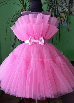 Рожева сукня  для дівчинки  на любе свято  день народження  барбі,лялька1 фото