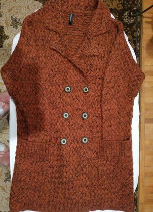 Кардиган на гудзиках,колір теракотовий