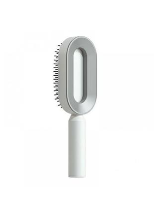 Профессиональная массажная щетка браш для распутывания волос (белая)1 фото