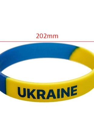 Браслет силиконовый патриотический с украинской символикой сине-жёлтый 2шт.5 фото