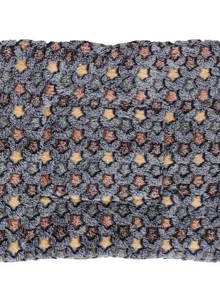 Лежак taotaopets 573301 gray stars m (50*45 cm) для котов и собак