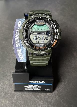 Часы наручные casio ws-1200h-3a fishing gear для рыбалки2 фото