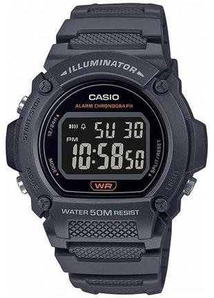 Часы наручные casio w-219h-8b спортивные illuminator