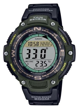 Часы наручные  casio sgw-100-3a компас термометр