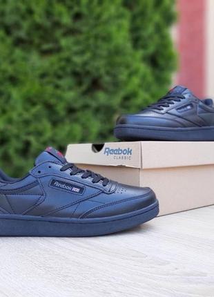 Кроссовки мужские осенние reebok club black4 фото