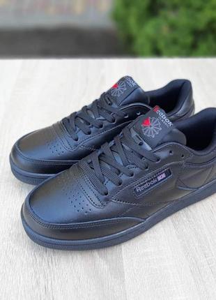 Кросівки чоловічі осінні reebok club black3 фото