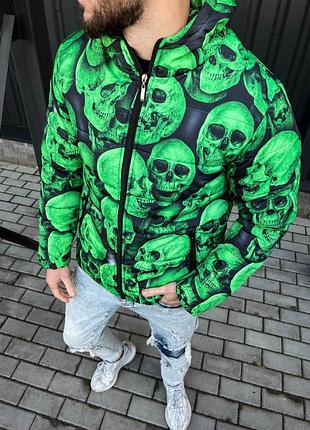 Ветровка - куртка мужская casual green, ветрозащищенная ( осень - зима )