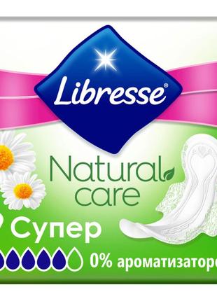 Гигиенические прокладки libresse natural care ultra clip super 7 мм 9 шт (7322540523744)