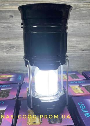 Кемпинговый ручной фонарь аккумуляторный, автономная лампа ,светильник, фонарь с солнечной панелью4 фото