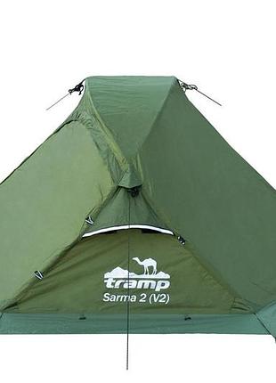 Палатка экпедиционная tramp sarma 2 (v2) зеленая (trt-030-green) (utrt-030-green)