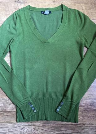 Светр , джемпер mango , оливкового кольору, s