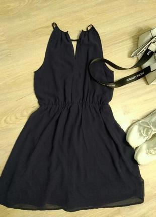 Брендове міні сукня коктейльне вечірній короткий синє найтонше6 фото