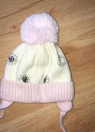 Зимние шапки для девочки 12-18 мес7 фото