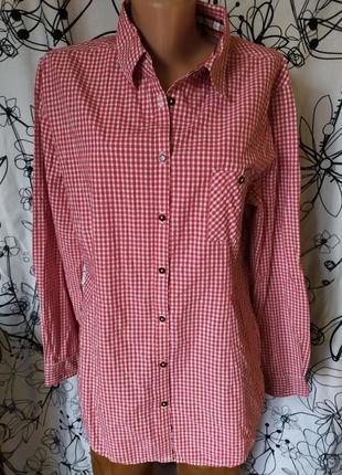 Хлопковая рубашка в клетку клетчатая