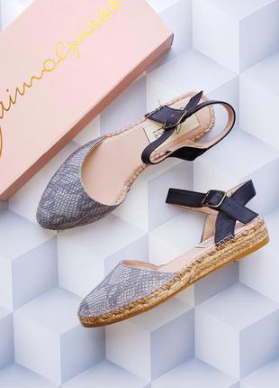 Еспадрільї босоніжки шкіра бренд giaimo espadrilles made in spain р. 381 фото