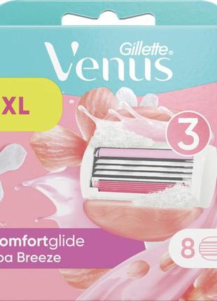 Сменные картриджи gillette venus comfortglide spa breeze 8 шт