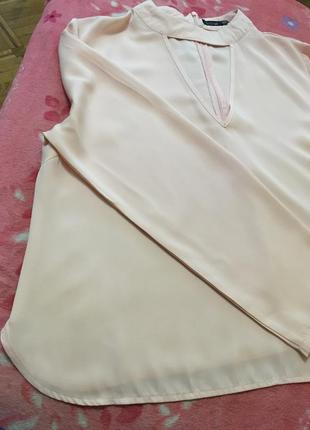 Нежная розоватая блузка плотная 50-524 фото