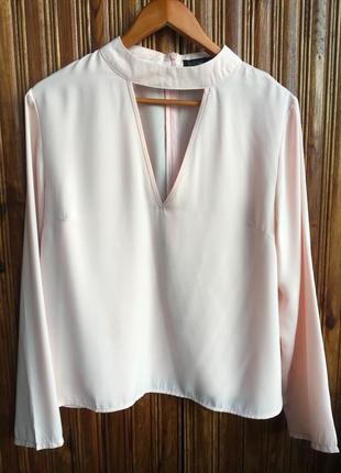 Нежная розоватая блузка плотная 50-525 фото