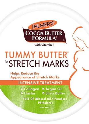 Твердое масло от растяжек palmer's cocoa butter formula tummy butter for stretch