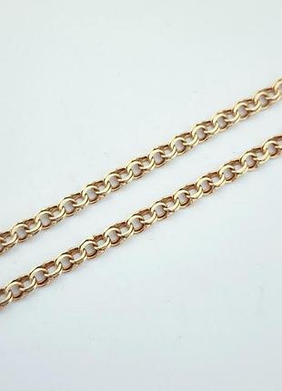 Срібний ланцюжок з позолотою 60 см.бісмарк