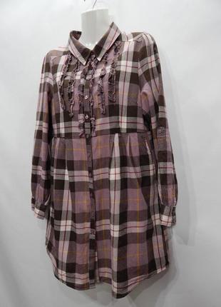 Рубашка удлиненная фирменная женская хлопок h&m 110-122 ukr 48-50 052tr (только в указанном размере)
