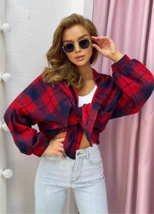 Рубашка кашемировая в клетку