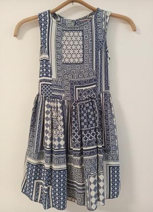 Платье летнее вискоза 100% в клеточку горошек цветочек на девочку 7-8 лет,nutmeg.