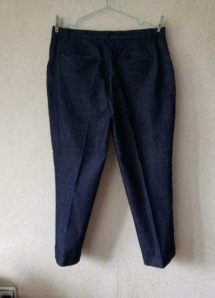 Новые укороченные зауженные брюки из джинсовой ткани m&amp;s размер 14-16 uk4 фото