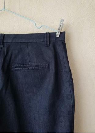 Новые укороченные зауженные брюки из джинсовой ткани m&amp;s размер 14-16 uk3 фото