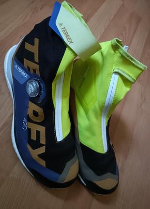 Кросівки оригінальні бігові, трейл, хайкінг adidas terrex agravic tech pro black yellow (g55455)2 фото