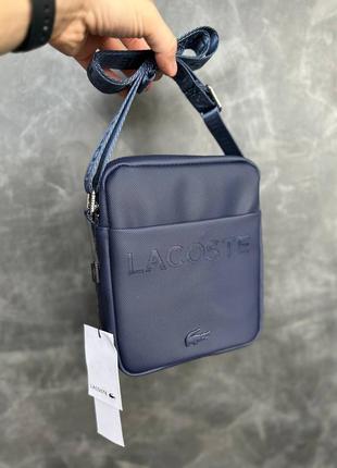Мужская сумка lacoste синяя барсетка / сумка на плечо4 фото