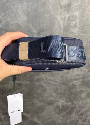Мужская сумка lacoste синяя барсетка / сумка на плечо7 фото
