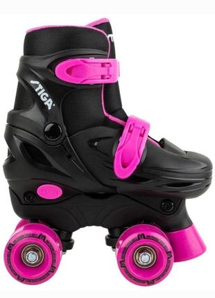 Розсувні ролики квади stiga twirler roller-skate pink роликові ковзани, р.30-33