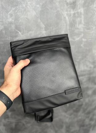 Барсетка calvin klein чорна сумка через плече чоловіча