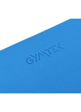 Килимок (мат) для фітнесу та йоги gymtek 0,4 см синій3 фото