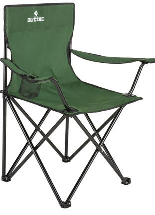 Крісло туристичне розкладне outtec з чохлом зелений3 фото