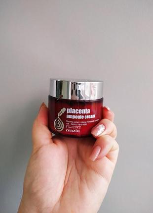 Антивозрастной ампульный с плацентой крем zenzia placenta ampoule cream3 фото