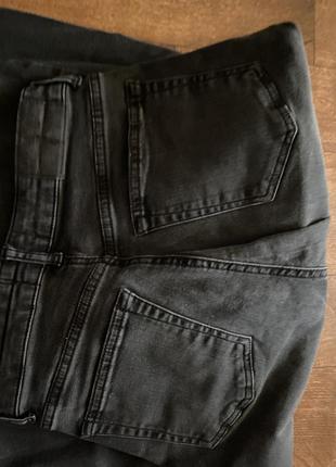 Высокие расклешенные джинсы3 фото