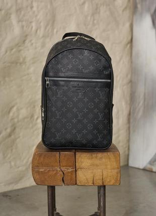 Міський рюкзак чорний з сірими лого