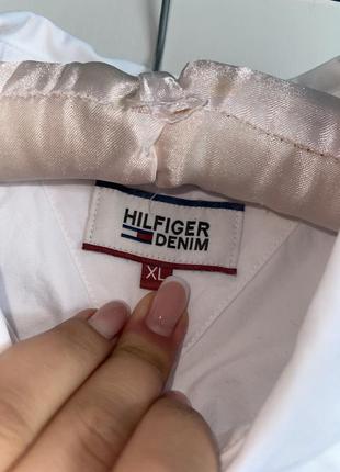 Брендовая белоснежная рубашка tommy hilfiger denim xl2 фото