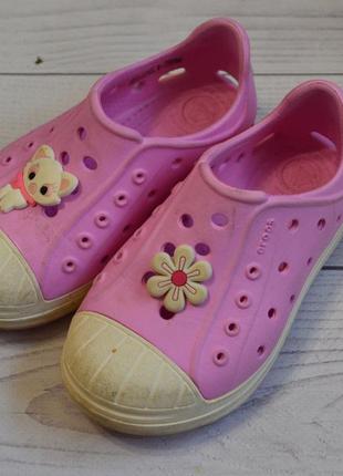 Дитячі сандалі туфлі crocs Сірі 7 розмір