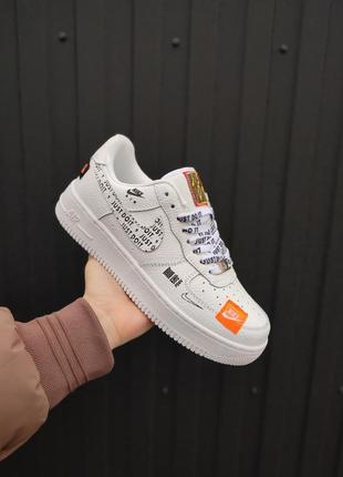 Кроссовки nike air force 1 low just do it white1 фото