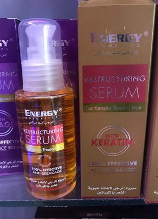 Реструктурирующая сироватка для волосся energy cosmetics