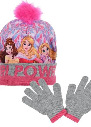 Шапка + перчатки princess (принцессы диснея) hs42931 disney eu1 фото