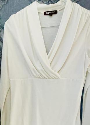 Блуза белая трикотажная2 фото