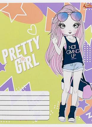 Тетрадь цветная 12 листов, линия