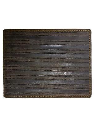 Вмісткий чоловічий шкіряний гаманець always wild коричневий2 фото