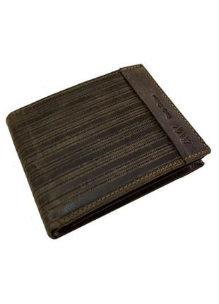 Вмісткий чоловічий шкіряний гаманець always wild коричневий3 фото