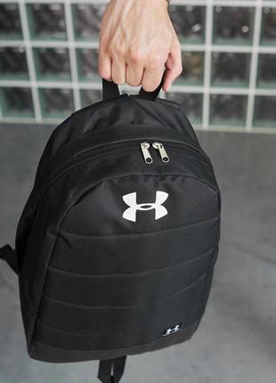 Міський рюкзак чорний under armour біле лого2 фото