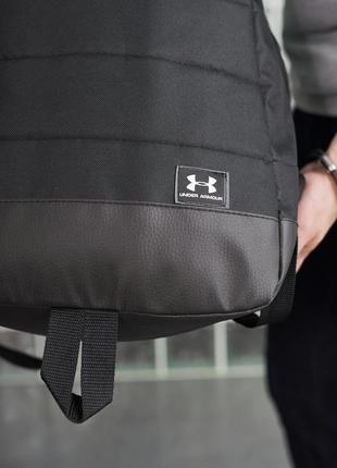 Міський рюкзак чорний under armour біле лого7 фото